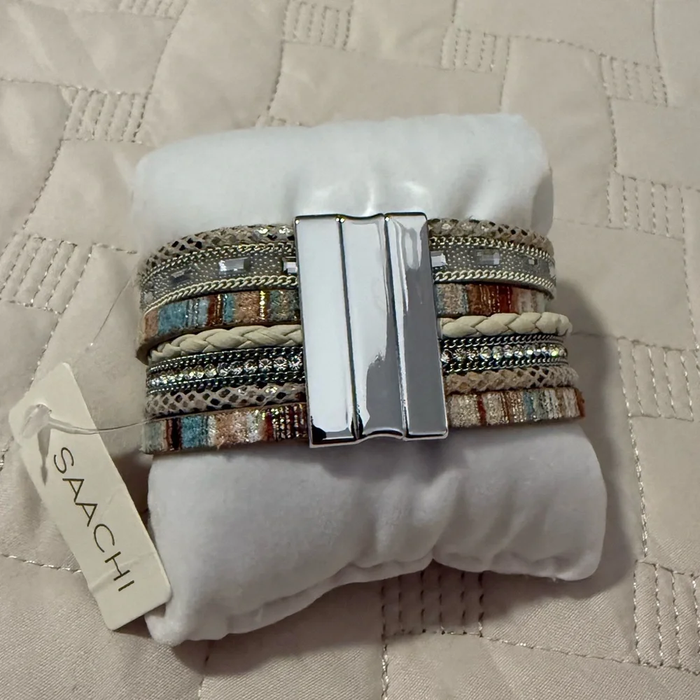 Saachi Sweet sand multi strand leather bracelet. New with tags. - Picture 3 of 9